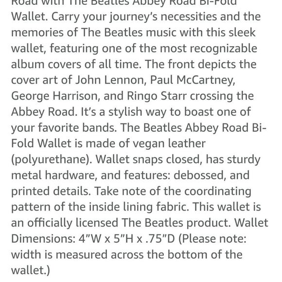 Loungefly The Beatles Abbey Road Wallet - Picture 8 of 12